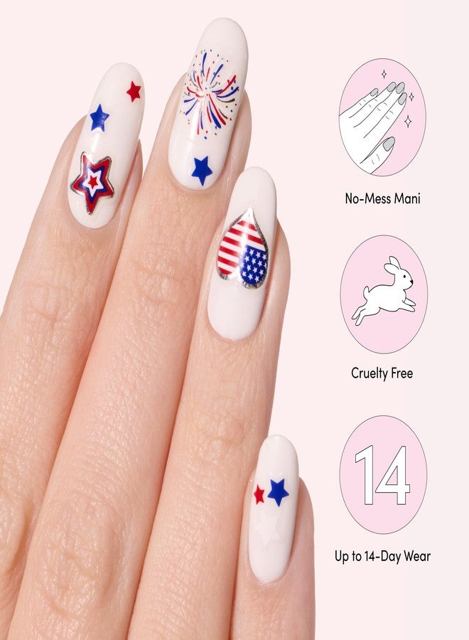 Dashing Diva Magic Pick Nail Stickers - Patriotic Magic - Premium Nail Art - Comes with 50+ Stickers and 2 Precision Placement Tools - Image 4